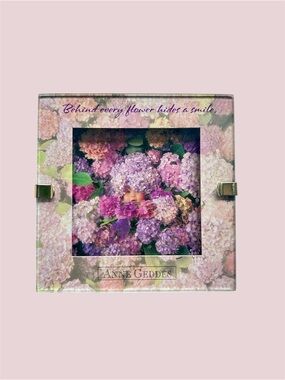 Hallmark Anne Geddes Glass Gallery Photo Frame Purple Lilacs 3” 1998 New In Box